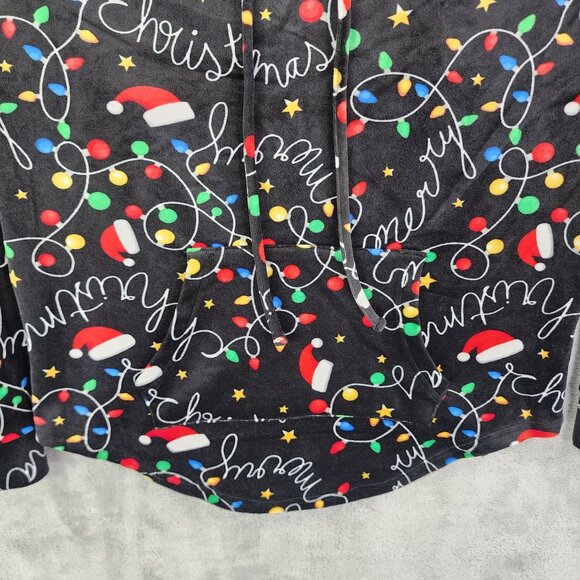 Girls No Boundaries Christmas Hooded Sweatshirt Long Sleeve Size L (11-13) - Picture 3 of 11